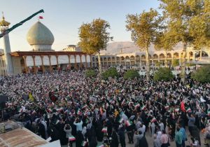برگزاری همایش اقتدار بسیجیان فارس در حرم شاهچراغ (ع)