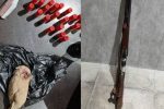 شکارچی متخلف به همراه سلاح و مهمات در شهرستان فسا به چنگال قانون افتاد