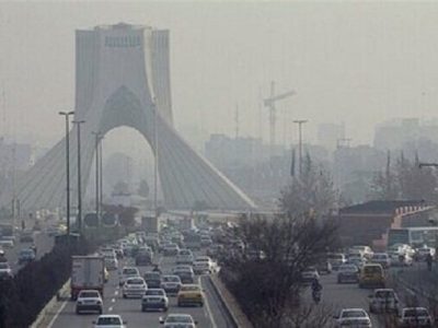 هوای تهران با شاخص کیفیت ۱۳۴ در وضعیت نارنجی