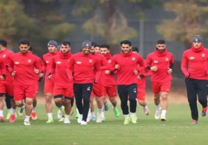 کری خوانی در تمرین پرسپولیس با حضور گولسیانی و گندوز