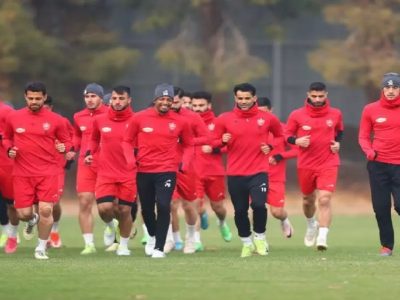 کری خوانی در تمرین پرسپولیس با حضور گولسیانی و گندوز