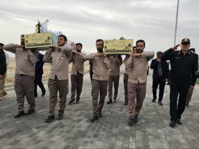 استقبال از پیکر مطهر دو شهید دوران دفاع مقدس در لامرد