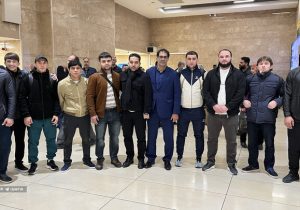 جام باشگاه‌های جهان؛ تیم کشتی تاجیکستان وارد تهران شد