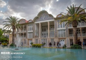 دلنوازی باران در باغ ارم شیراز