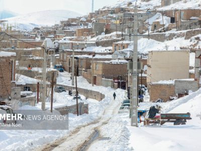 سفید پوش شدن روستای مارگون سپیدان فارس