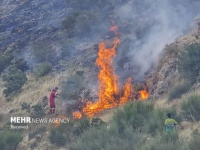 آتش سوزی کوه دراک شیراز مهار شد