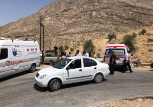 ۹ مصدوم در حادثه واژگونی خودرو در محور شهرستان داراب