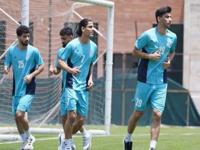 تمرین سبک شاگردان قلعه نویی در روز بازی با کره شمالی