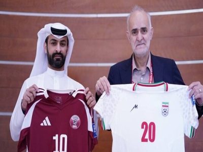 پیراهن سفید برای تیم ملی ایران و عنابی برای قطر